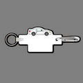 4mm Clip & Key Ring W/ Colorized Mustang Car #2 Key Tag